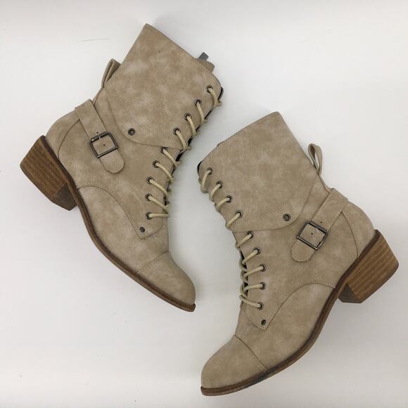 Hey Girl by Corkys Shoes - Corky's Hey Girl Faux Leather Ankle Booties Boot Womens 7 Witchcore Grunge Boho